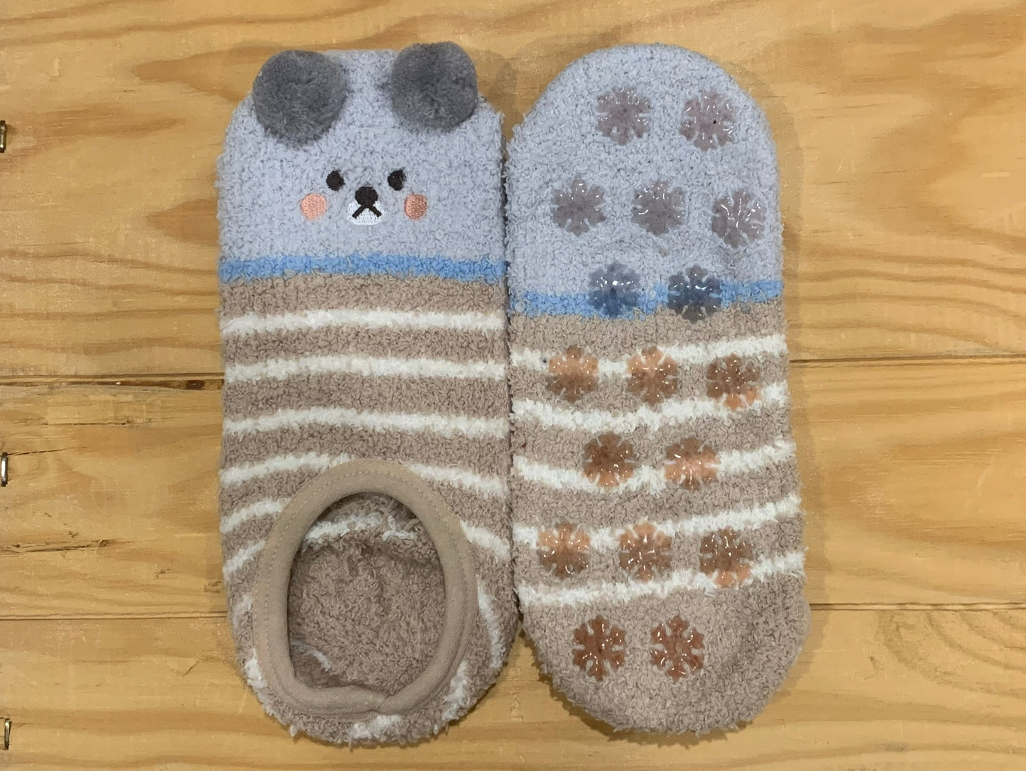 Blue Bear Slipper Socks in a Box