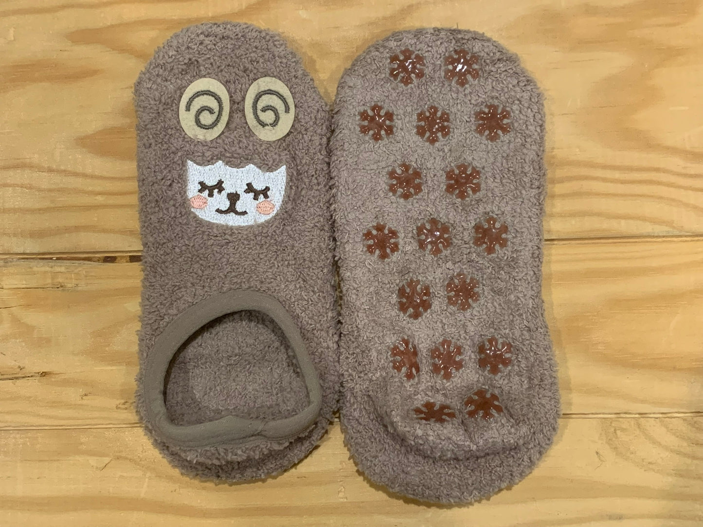 Brown Sheep Slipper Socks in a Box