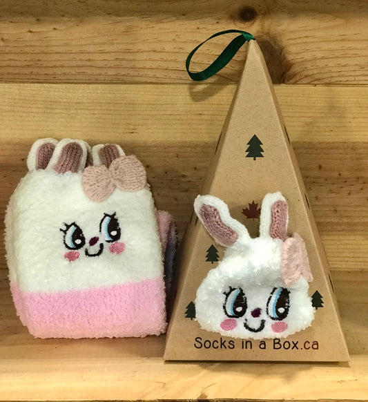 Pink Bunny Socks in a Box
