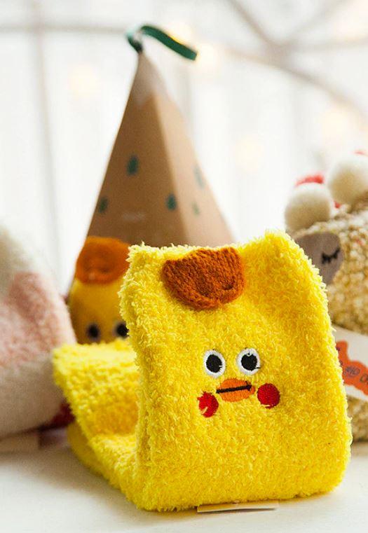 Yellow Chicken Socks in a Box