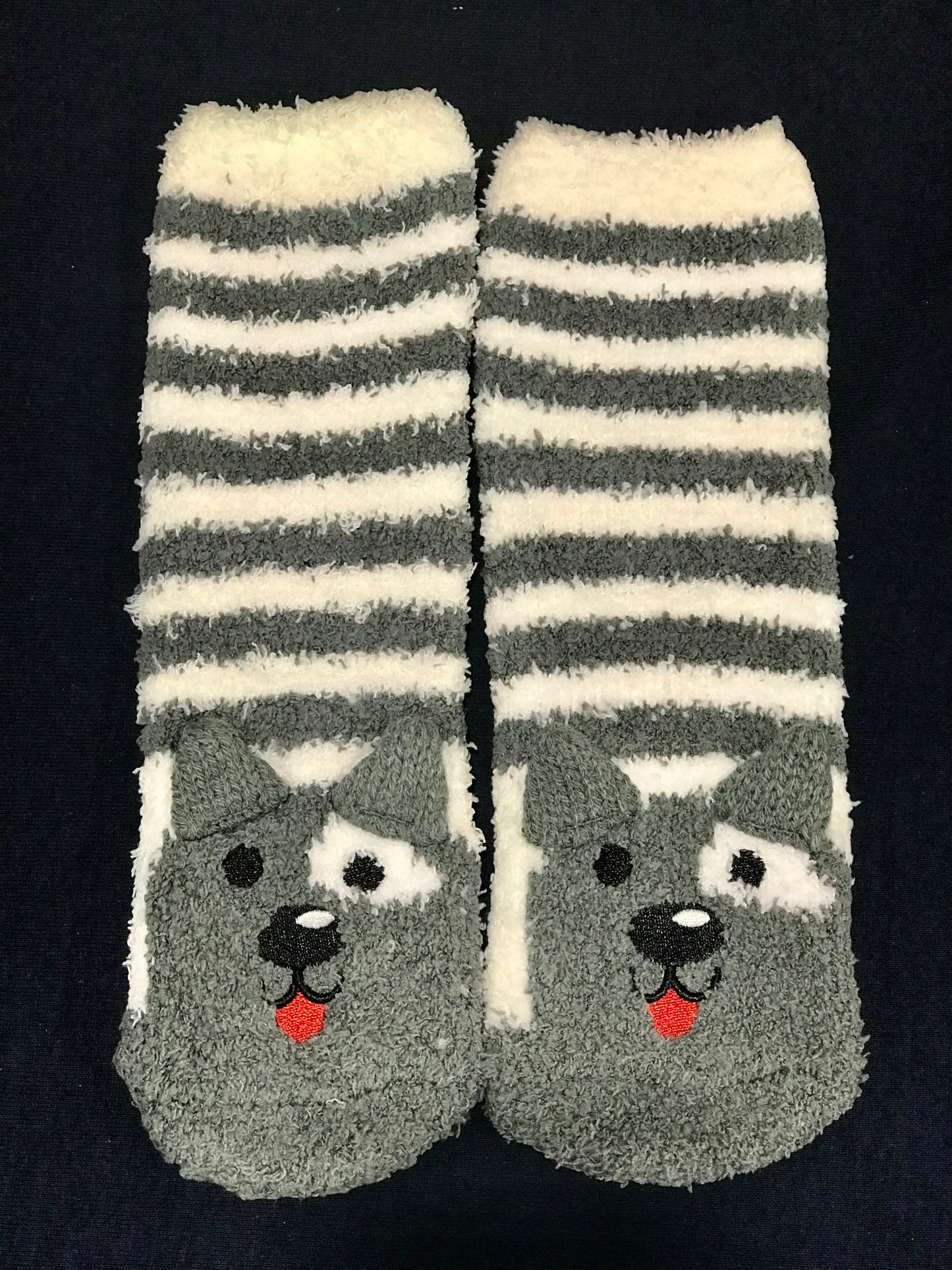 Grey Puppy Dog Socks in a Box