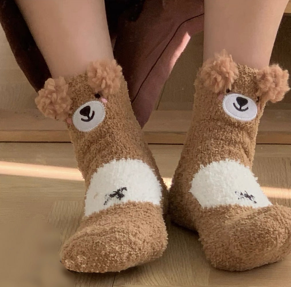 Fluffy Bear Socks in a Box