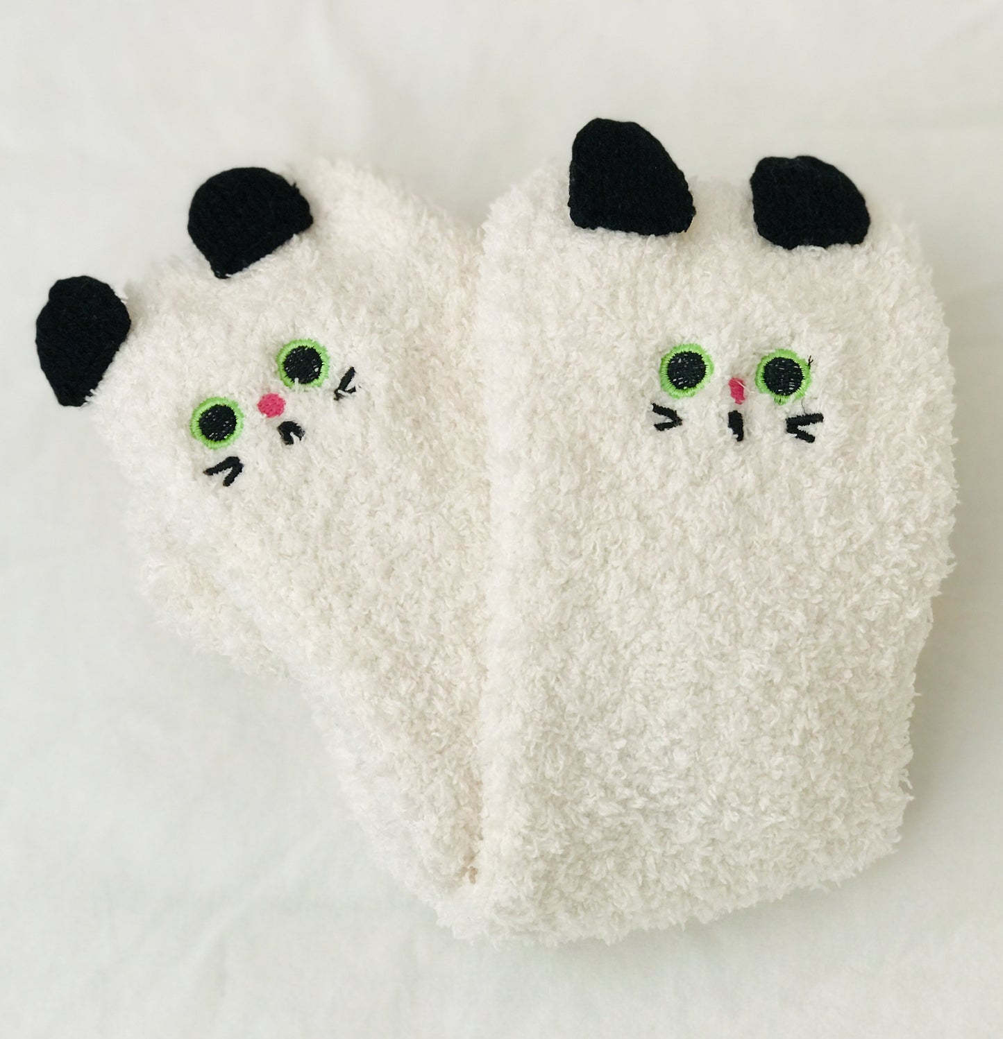 White Kitty Cat with paws Socks in a Box