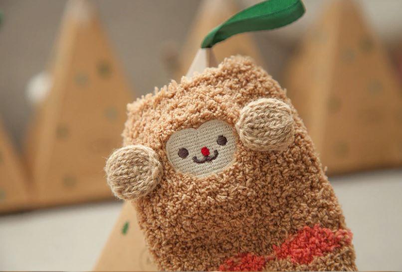 Brown Monkey Socks in a Box