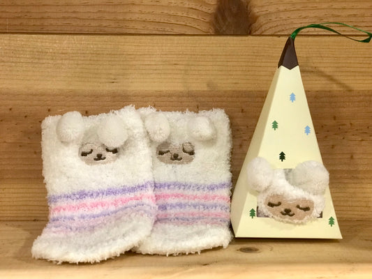 Baby Llama/Sheep Socks in a Box for Toddlers